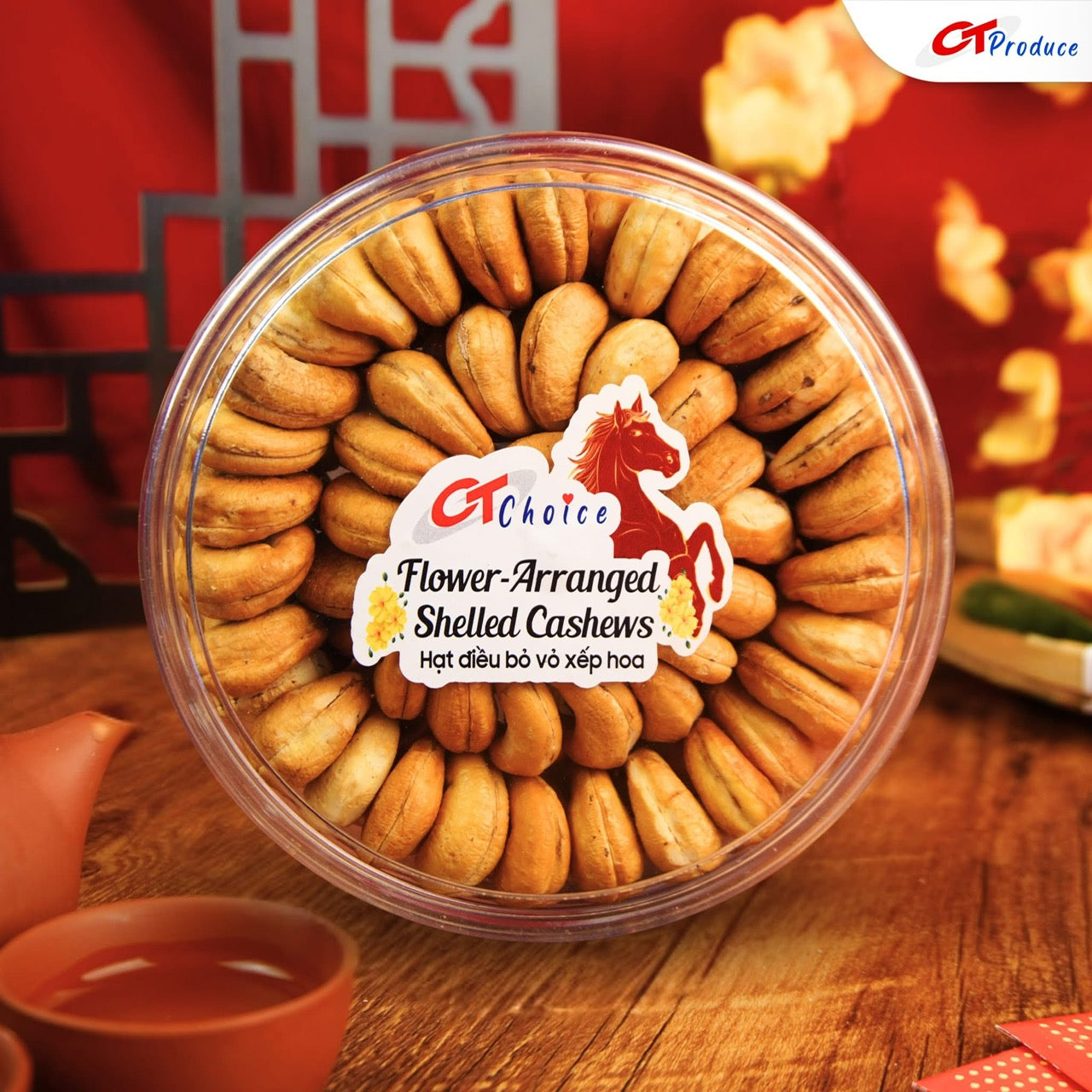 HAT DIEU BO VO XEP HOA -Arranged Shelled Cashews 320g 1 count