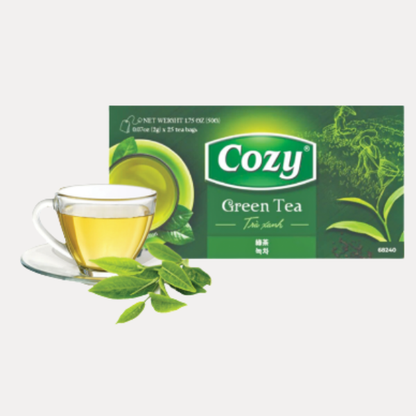 COZY Tra Xanh hop 25 goi-  GREEN TEA 25PC