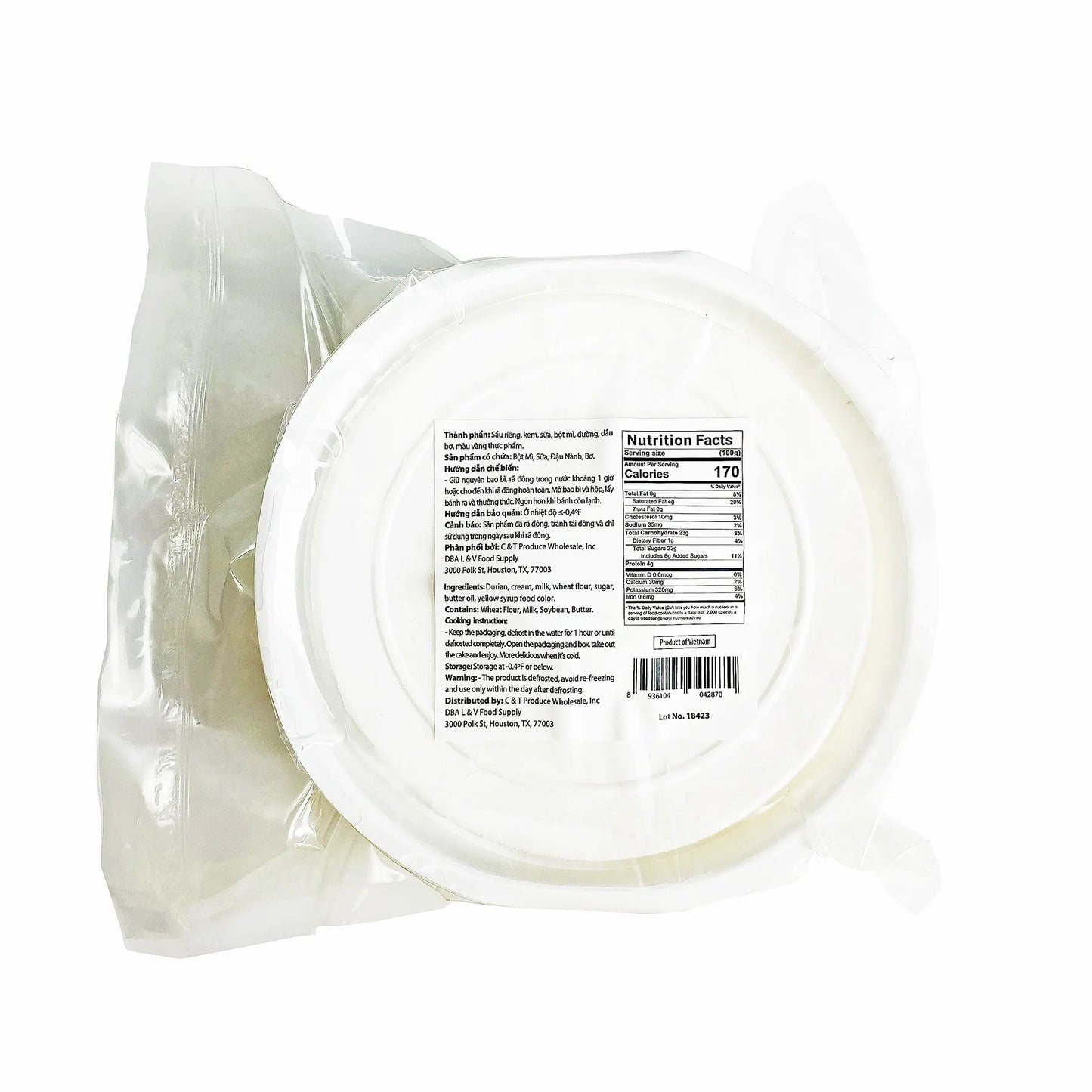Bánh Crepe Sầu riêng -Durian Crepe 400g 0.88lb