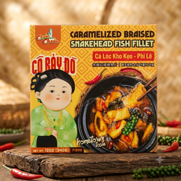 Ca Loc Kho Keo  Phi Le - BRAISE SNAKEHEAD FISH FILLET 12OZ