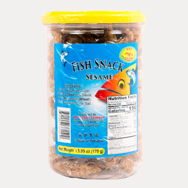 Ca com tam gion an lien  - DRAGONFLY FISH SNACK ANCHOVY/SESAME 170G 5.9OZ