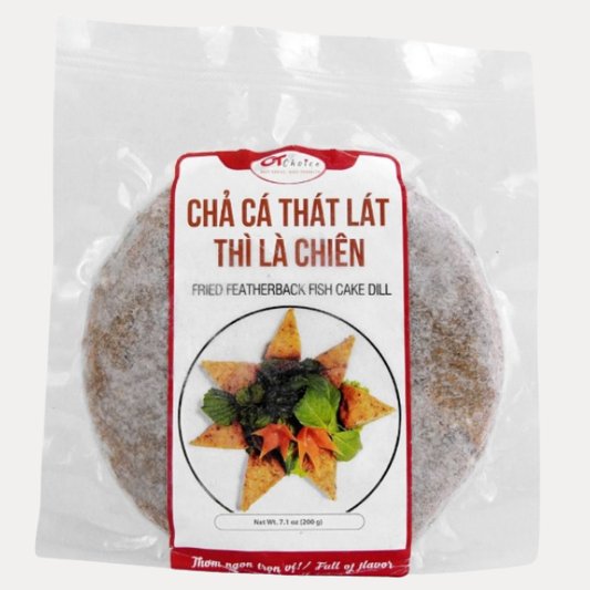 Cha Ca That Lat Thi La Chien -  Fried Featherback Fish Cake  with Dill 200g (MUA 2 TINH TIEN 1)