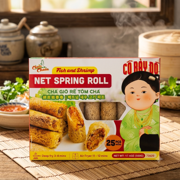 Cha Gio Re Tom Cha - FZ FISH&SHRIMP NET SPRING ROLL 17.62OZ