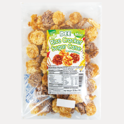 Banh Gao Vi Duong Thot Not - D DEE RICE CRACKER SUGAR CANE 3.5OZ- mua 1 tang 1