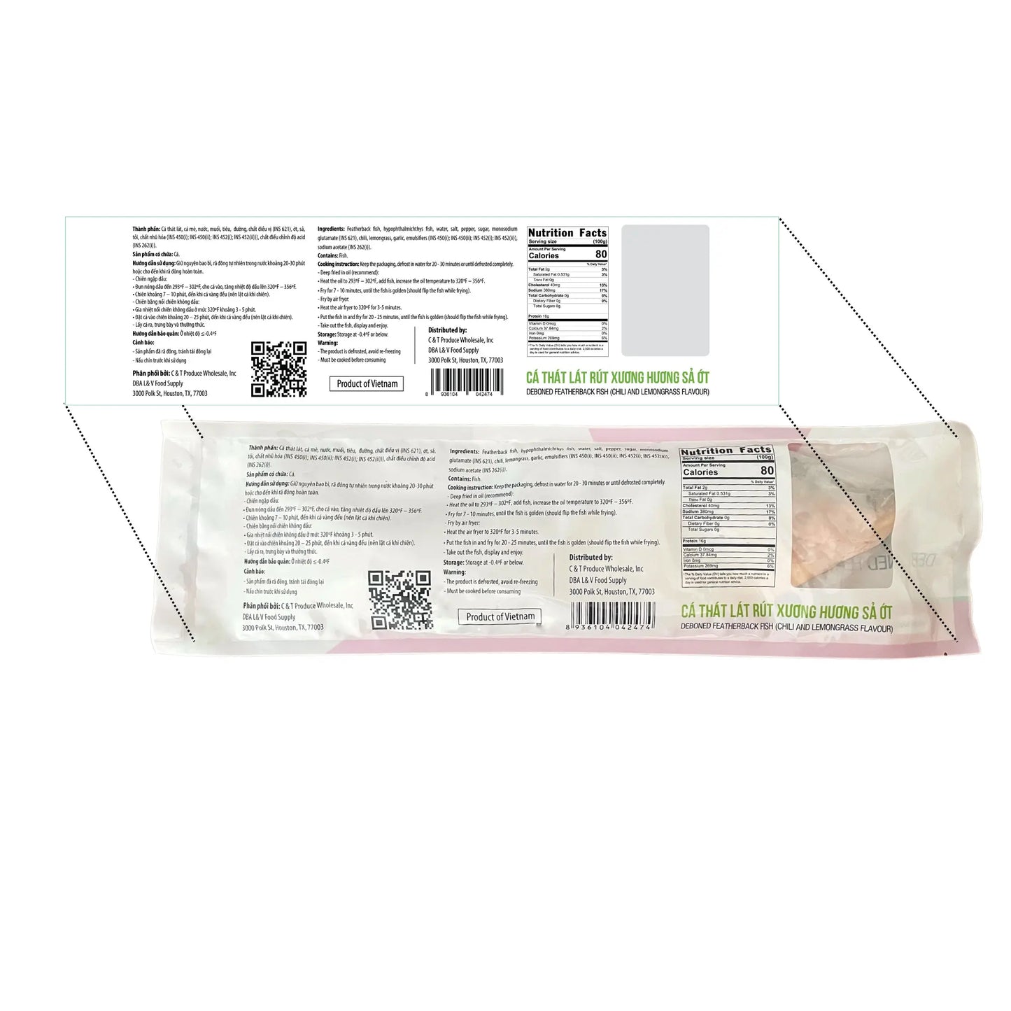 Boneless Pangasius Fish with Golden Sa 350 g