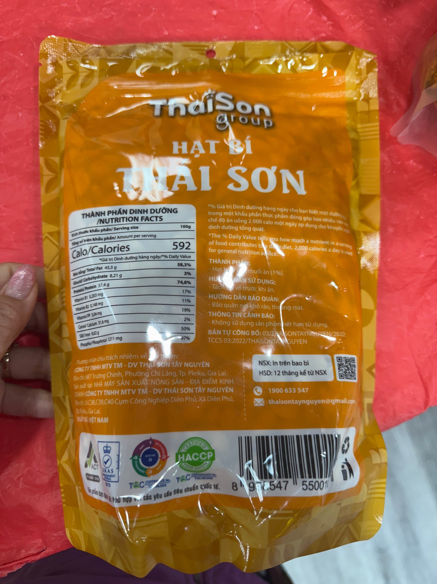 Hat bi dac biet Thai son 500 gram
