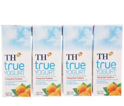 TH True Milk Yogurt  DRINK-ORRANGE 180ml - Pack of 4 -1 BOX 48$