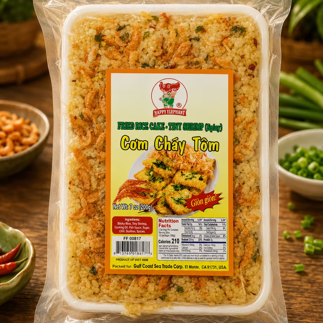 COM CHAY TOM/FRIED RICE CAKE - SHRIMP, 40X7OZ, 17.62LBS/CS