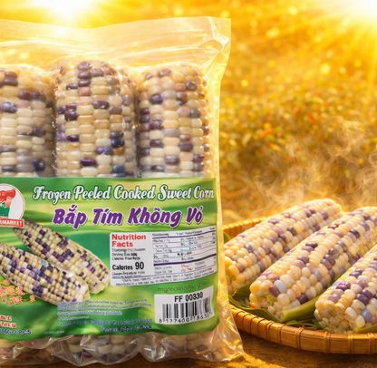 BAP TIM KHONG VO/COOKED PEELED SWEET CORN 24X3PCS/BAG, 40LBS/CS
