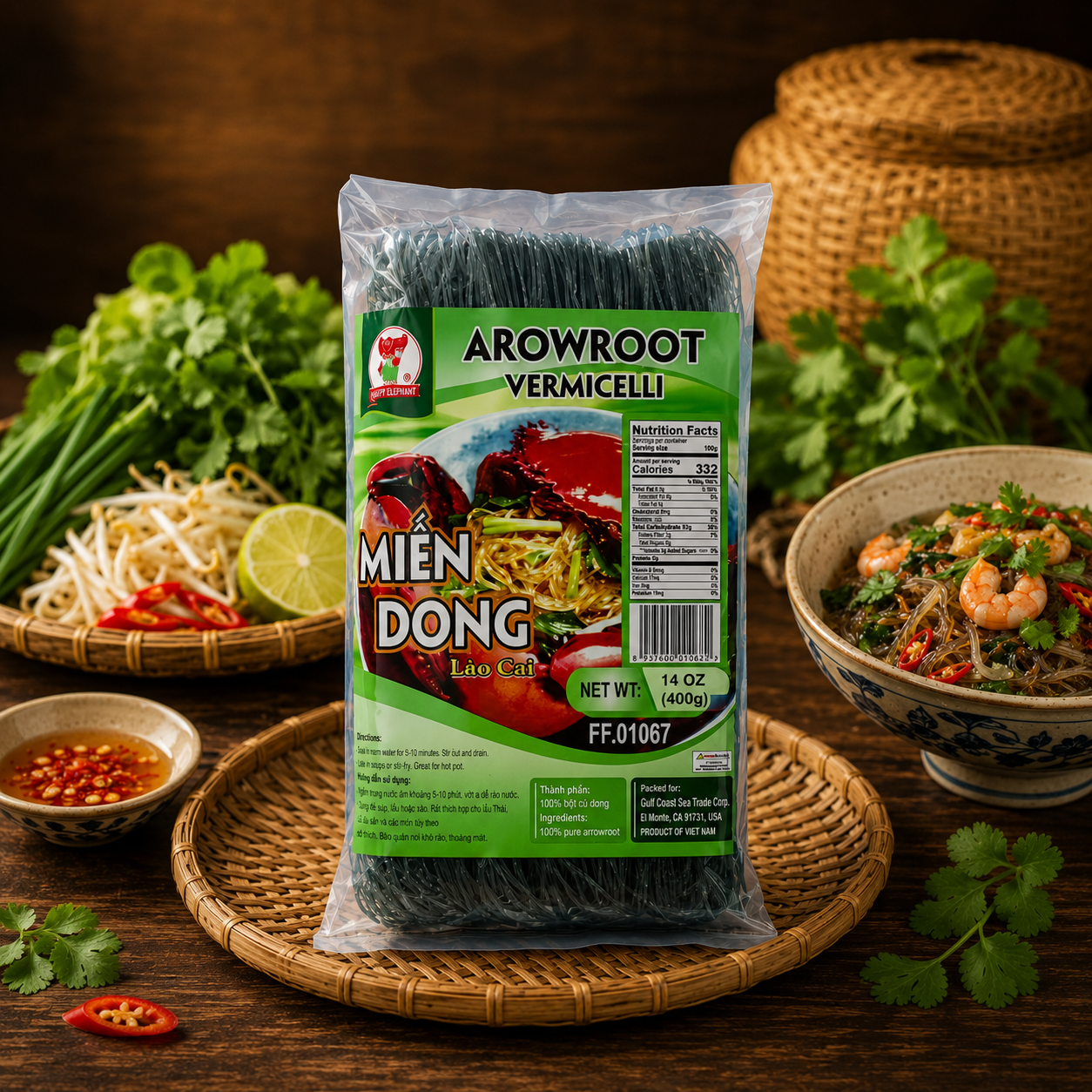 MIEN DONG / AROWROOT VERMICELLI 14OZ