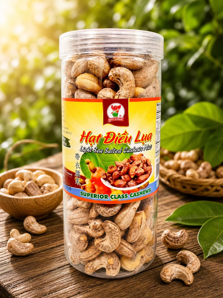 HAT DIEU LUA/LIGHT SEA SALTED CASHEWS NUT 425Gx24JARS