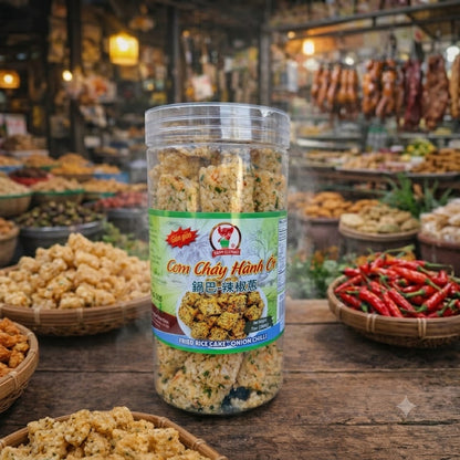 COM CHAY HANH OT / FRIED RICE CAKE - ONION CHILLI  200G