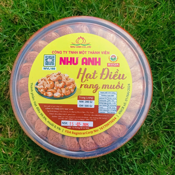 Hạt Điều Rang Muối ( còn võ )0.62LP / 280g - Salted roasted cashews