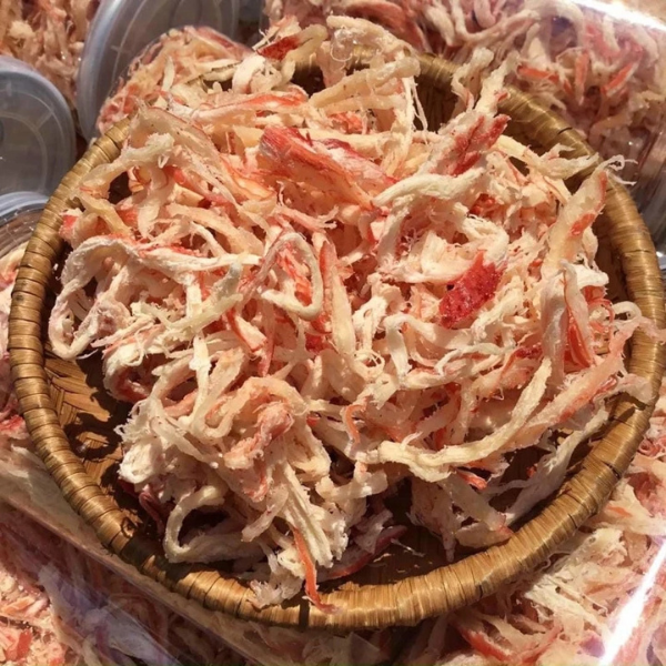 Shredded dried squid steamed with coconut water 0.33 lb/150 g