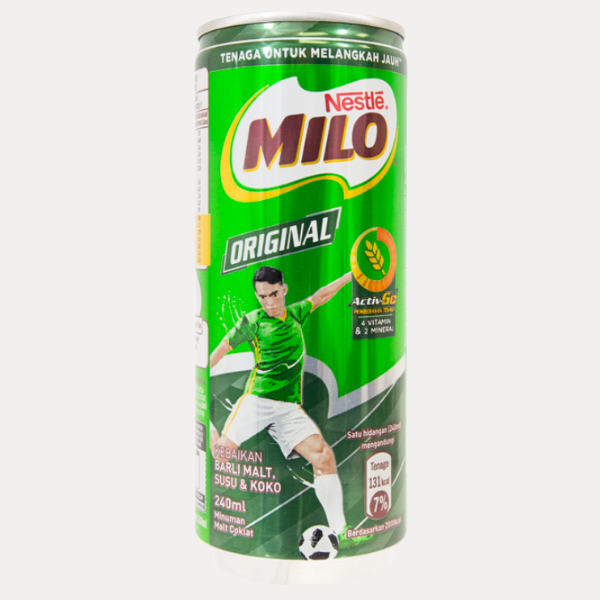 MILO Lua Mach Sua Ca cao Nguyen Ban - MILO ENERGY DRINK (SLIM CAN) 8OZ