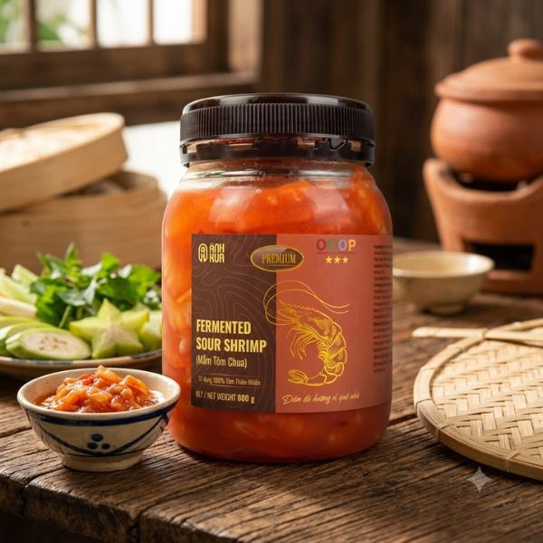 Mam Tom Chua Cao Cap - Fermented Sour Shrimp Premium 600g