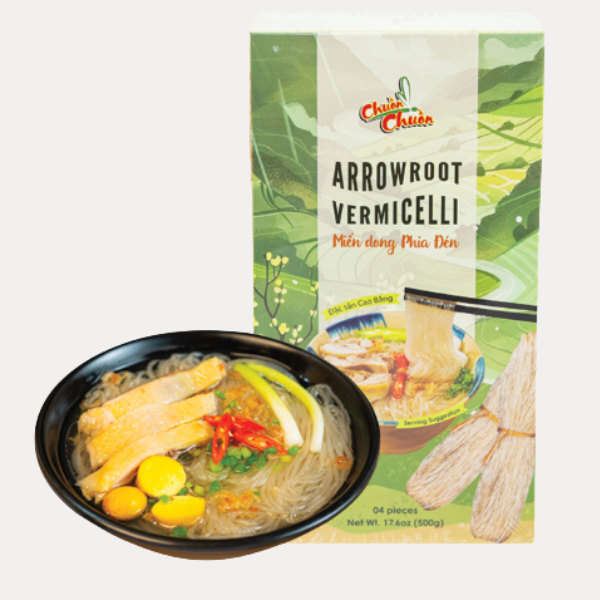 Miếng dong Phia Đén 500g - ARROWROOT VERMICELLI 500g 17.62OZ