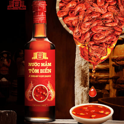 Nước Mắm Làng Chài Xưa Tôm Biển - Shrimp Fish Sauce 750ml