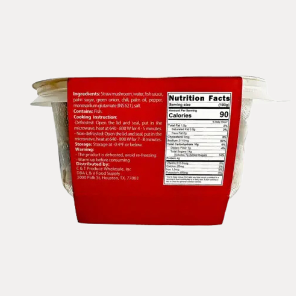 Braised Straw Mushrooms with Pepper - 14.1oz (400g) /box