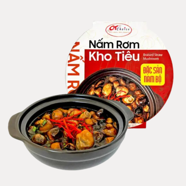 Braised Straw Mushrooms with Pepper - 14.1oz (400g) /box