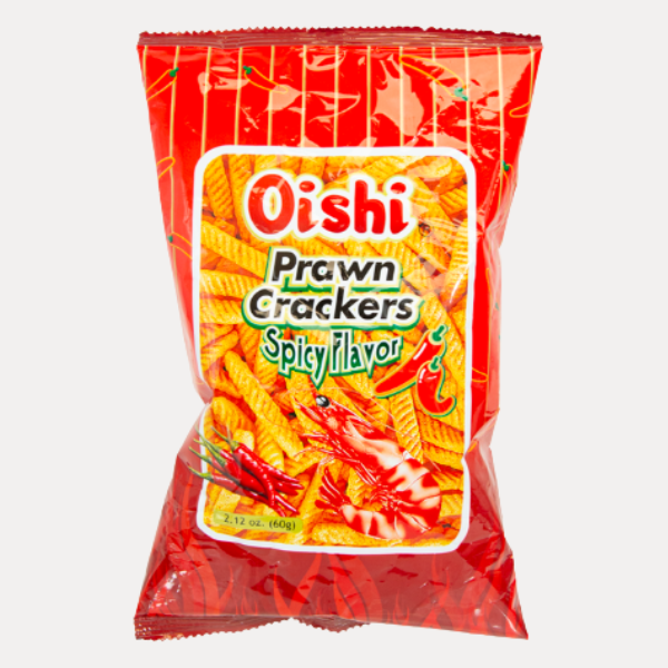 OISHI SNACK Tom Cay - OISHI PRAWN CRACKERS SPICY 2.11OZ