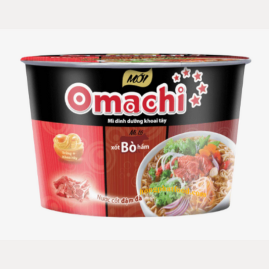 OMACHi Mì Bò hầm Thố 87g - OMACHI Instant Noodle Beef Bowl 87g