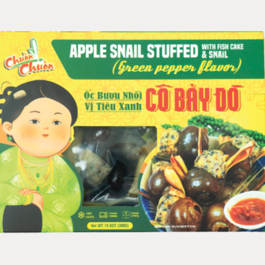 Oc Buu Nhoi Vi Tieu Xanh - FZ SNAILS STUFFED W/ FISH CAKE 10.58OZ