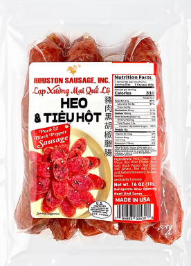 Houston Sausage with Pork and Peppercorns | 16 oz 