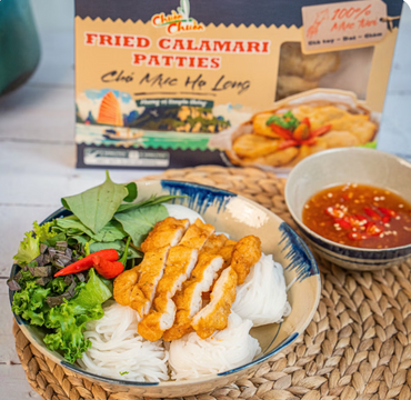 Cha Muc Ha Long 350g - Fried Calamari Patties Frozen 12.3OZ (U.S)