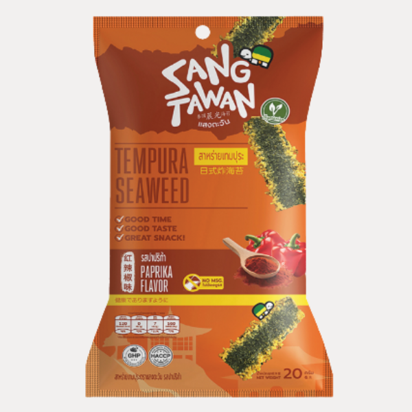 Snack Rong Bien Chien Gion Cay - TEMPURA SEAWEED PAPRIKA 0.71oz