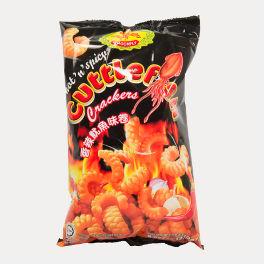 Snack muc cay - DRAGONFLY HOT&SPICY CUTTLEFISH CRKERS 230G 8OZ