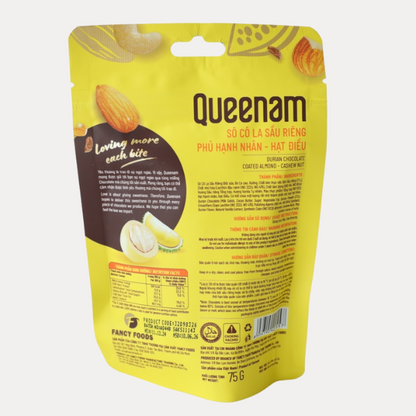Socola sau rieng phu hat hanh nhan hat dieu - Durian Chocolate Coated Almond-Cashew Nut 75g