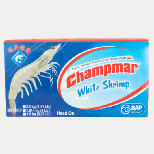 Tom trang nguyen con dong lanh - FZ 30/40 WHOLE WHITE SHRIMP 4lb