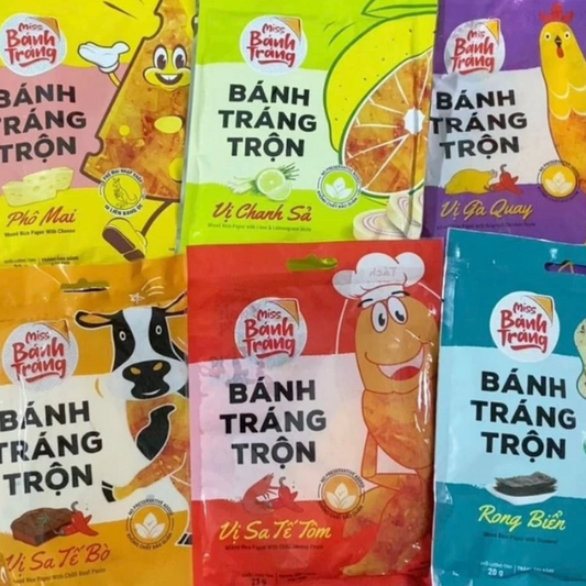 Combo 5 bich Miss Banh Trang Tron vi Pho Mai/Chanh Sa/Rong Bien/Sa Te Muc/Sa Te Tom - 20g