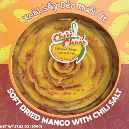 Xoai Say Deo Muoi Ot - SOFT DRIED MANGO (FLOWERSHAPE) 17.24OZ