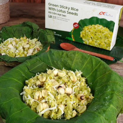 Xoi Com Hat Sen - Green sticky rice with lotus seeds 300g