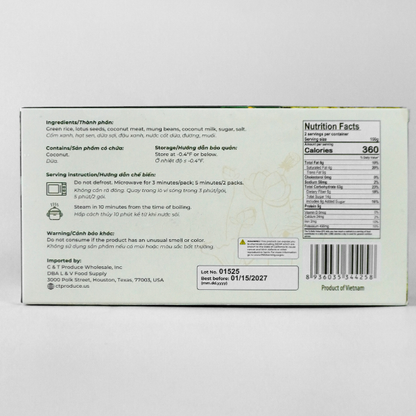 Xoi Com Hat Sen - Green sticky rice with lotus seeds 300g