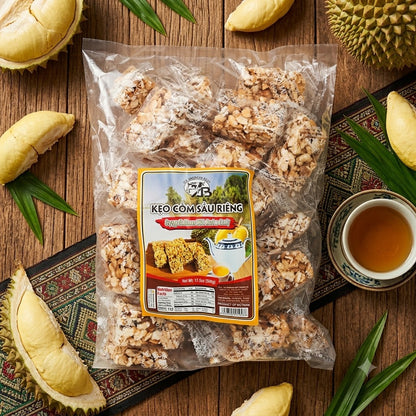Keo com sau rieng - CRISPY GLUTINOUS DURIAN CANDY
