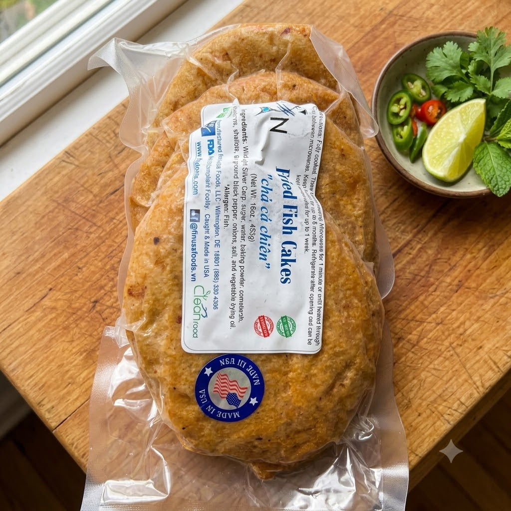 Cha ca fin chien / dill fried fish cake