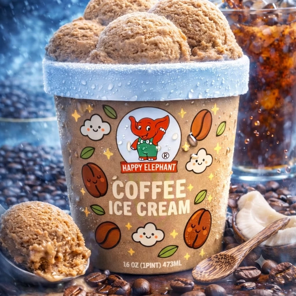 ICE CREAM - COFFEE (HAPPY ELEPHANT)