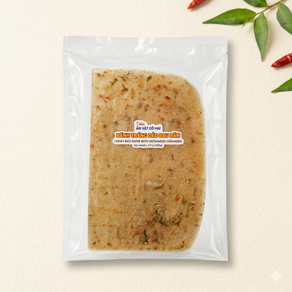 Banh trang deo rau ram/ Chewy Rice Paper With Vietnamese Coriander * 230g