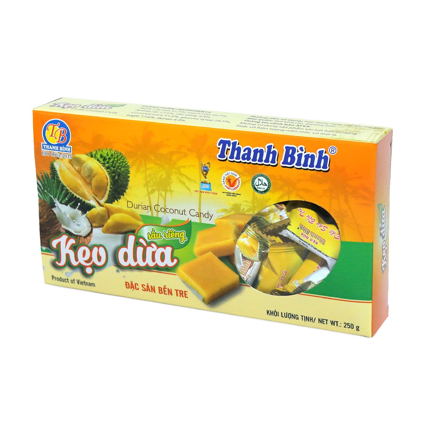 Keo dua sau rieng Thanh Binh 250g