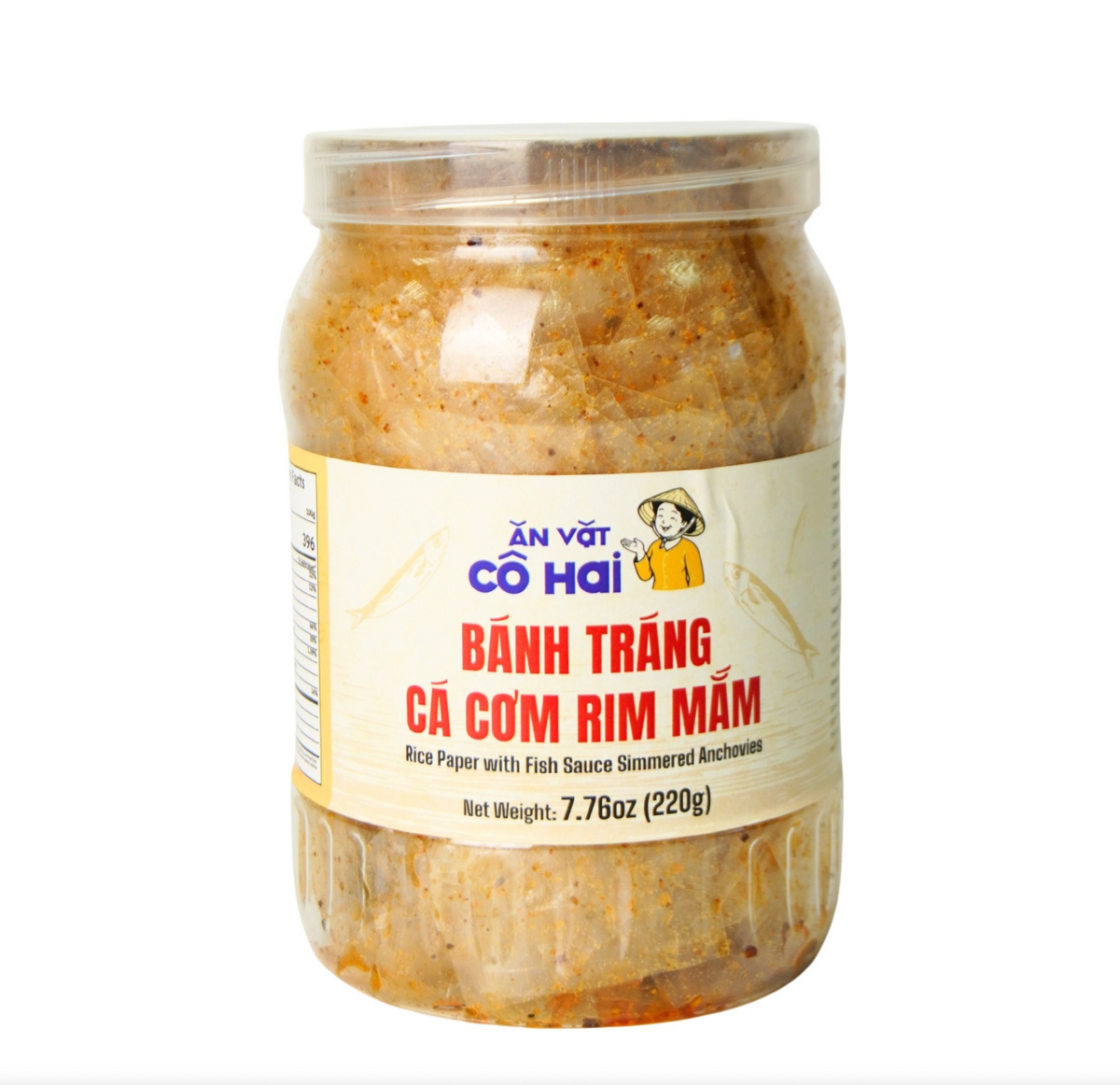 AVCH94 - Banh Trang Ca Com Rim Mam/ Rice Paper With Fish Sauce Simmered Anchovies * 220g x 20 Units
