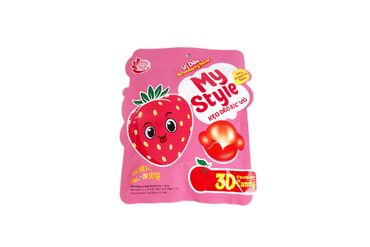 KEO DEO VI DAU -Peeled Gummy Candy -Strawberry Flavor-120g 1 count