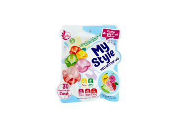 KEO TRAI CAY TONG HOP - Peeled Gummy Candy-Mixed Fruit Flavor 1 count Mixed Fruit Flavor 120g