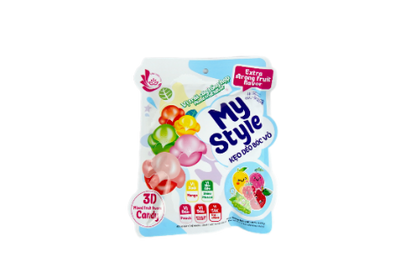 KEO TRAI CAY TONG HOP - Peeled Gummy Candy-Mixed Fruit Flavor 1 count Mixed Fruit Flavor 120g