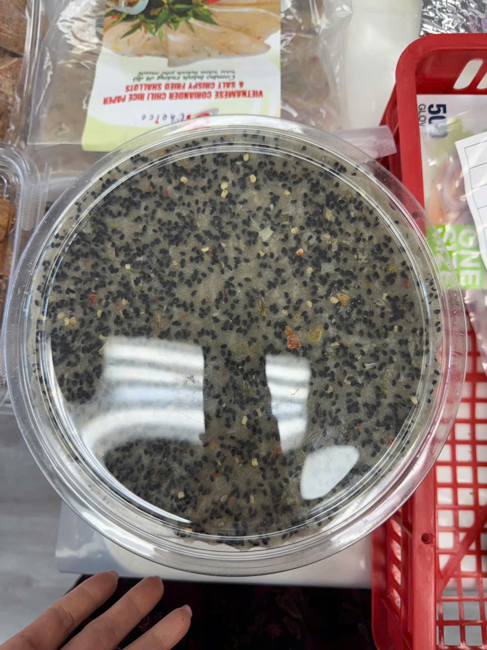Banh trang ot me den - Spicy Rice paper Cake with Black Sesame 16oz