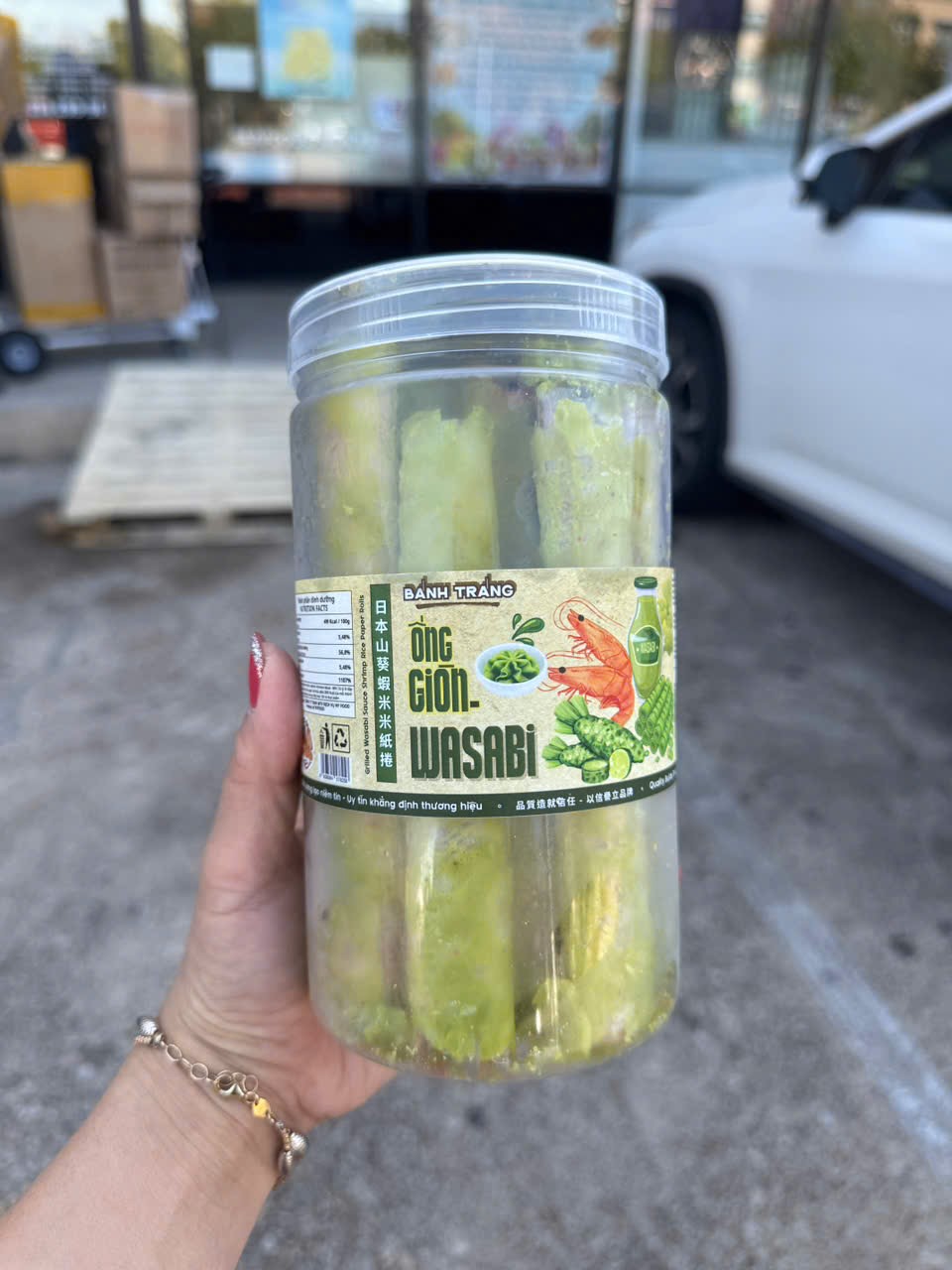 Banh trang ong gion wasabi