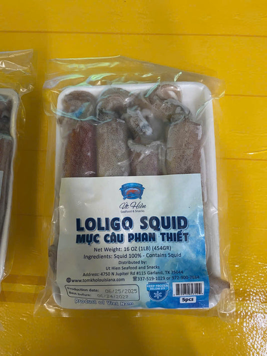 Muc cau Phan Thiet loai 2 (5Pcs/pack) - Loligo Squid 1lb