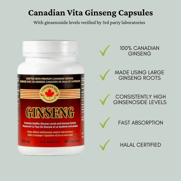 Immune System and Energy Support - 500mg/capsule - 60 caps